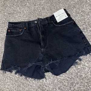 Abercrombie & Fitch Black Denim Shorts Curve Love